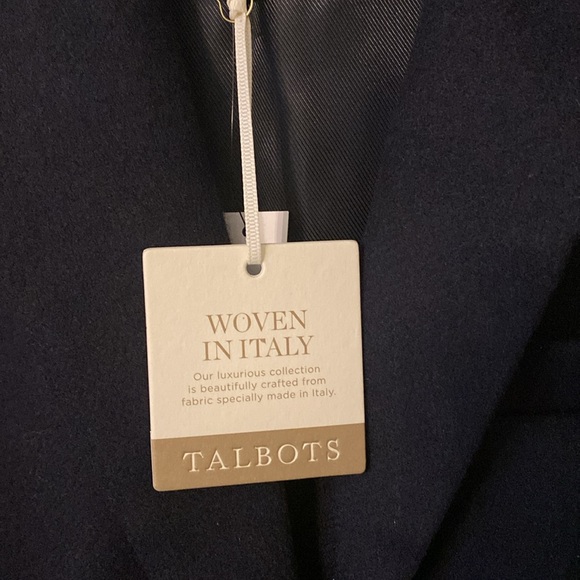 NWT Talbot’s Navy Blue Wool Blend Blazer Jacket made in Italy - Picture 6 of 10